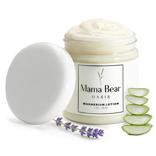 Mama Bear Oasis Magnesium Cream - Magnesium Lotion for Feet (Pack of 1) | Arnica, Vitamin B6, Aloe Vera and MSM, Vegan and Cruelty-Free, For Hands, Legs and Toes